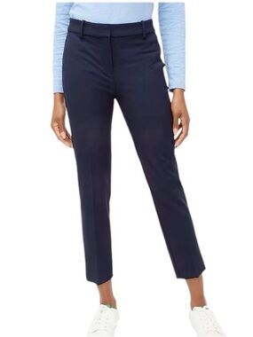 J. Crew Navy Cropped Tailored Ankle Pants